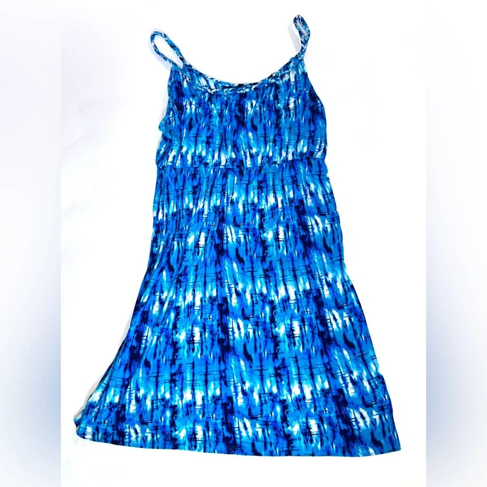 Style &Co. Blue Floral/Tropical Dress Size Large - Picture 6 of 8